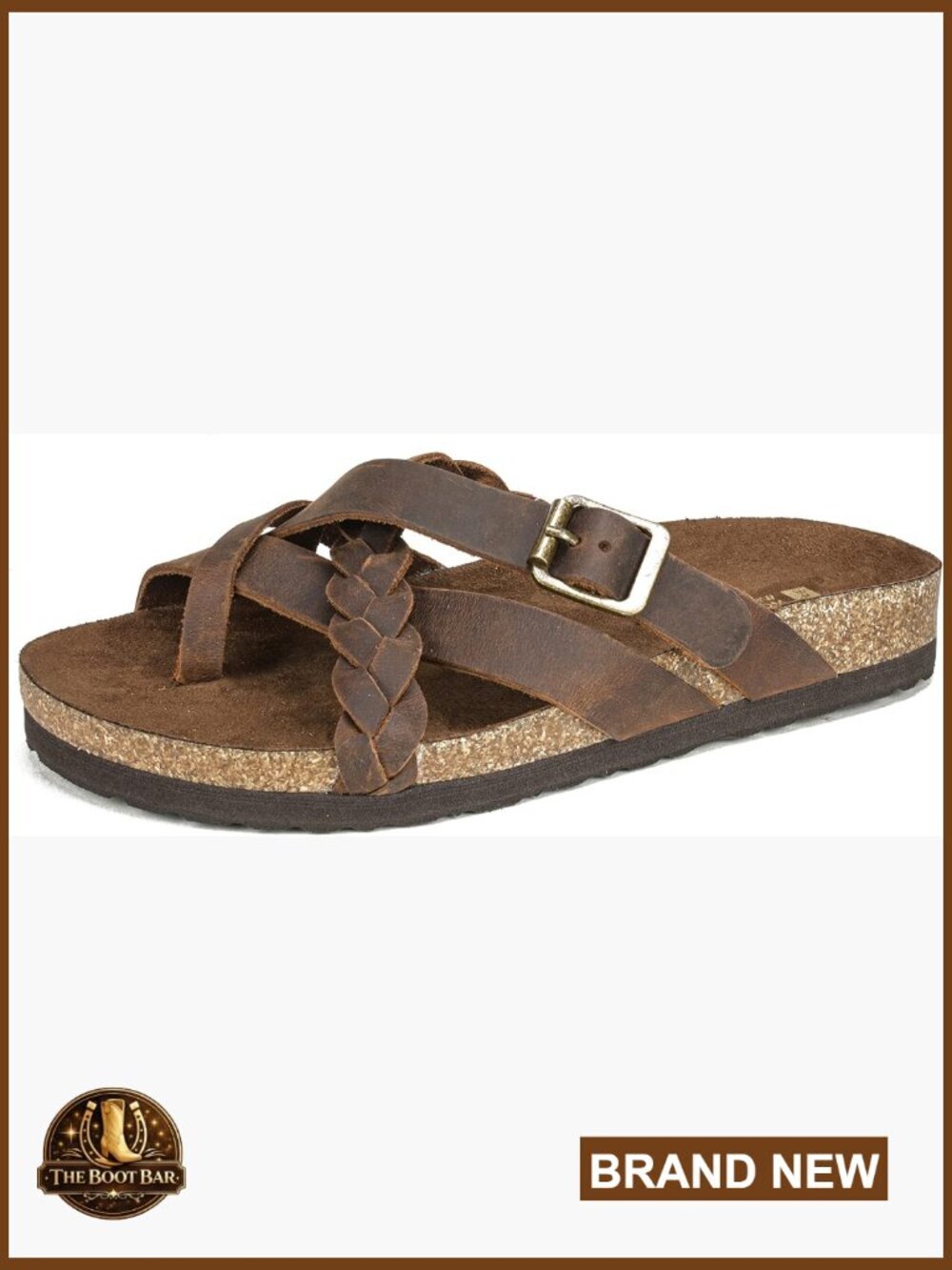 Womens Flat Sandals with Contoured Footbed Adjustable Buckle Crisscross Toe